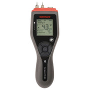 Delmhorst PX-30 Navigator pin-type paper moisture meter reading 4.3 percent moisture content with the active Bluetooth icon shown on the display and pins at the top.